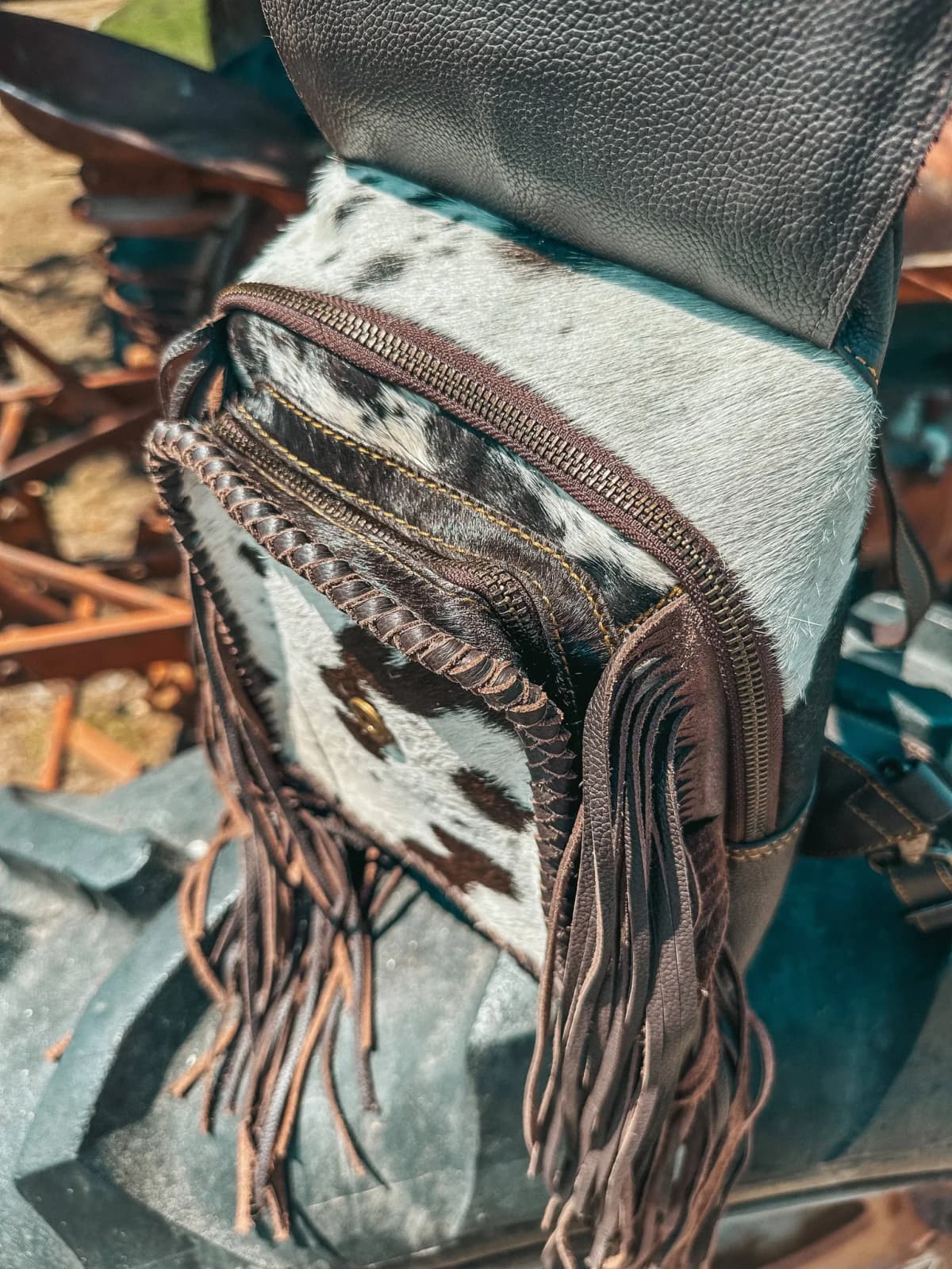 The Jackson Cowhide Backpack by Haute Southern Hyde