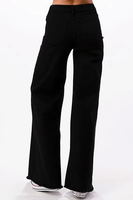 Western Wide Leg Denim Jeans by O2 Denim Multiple Colors
