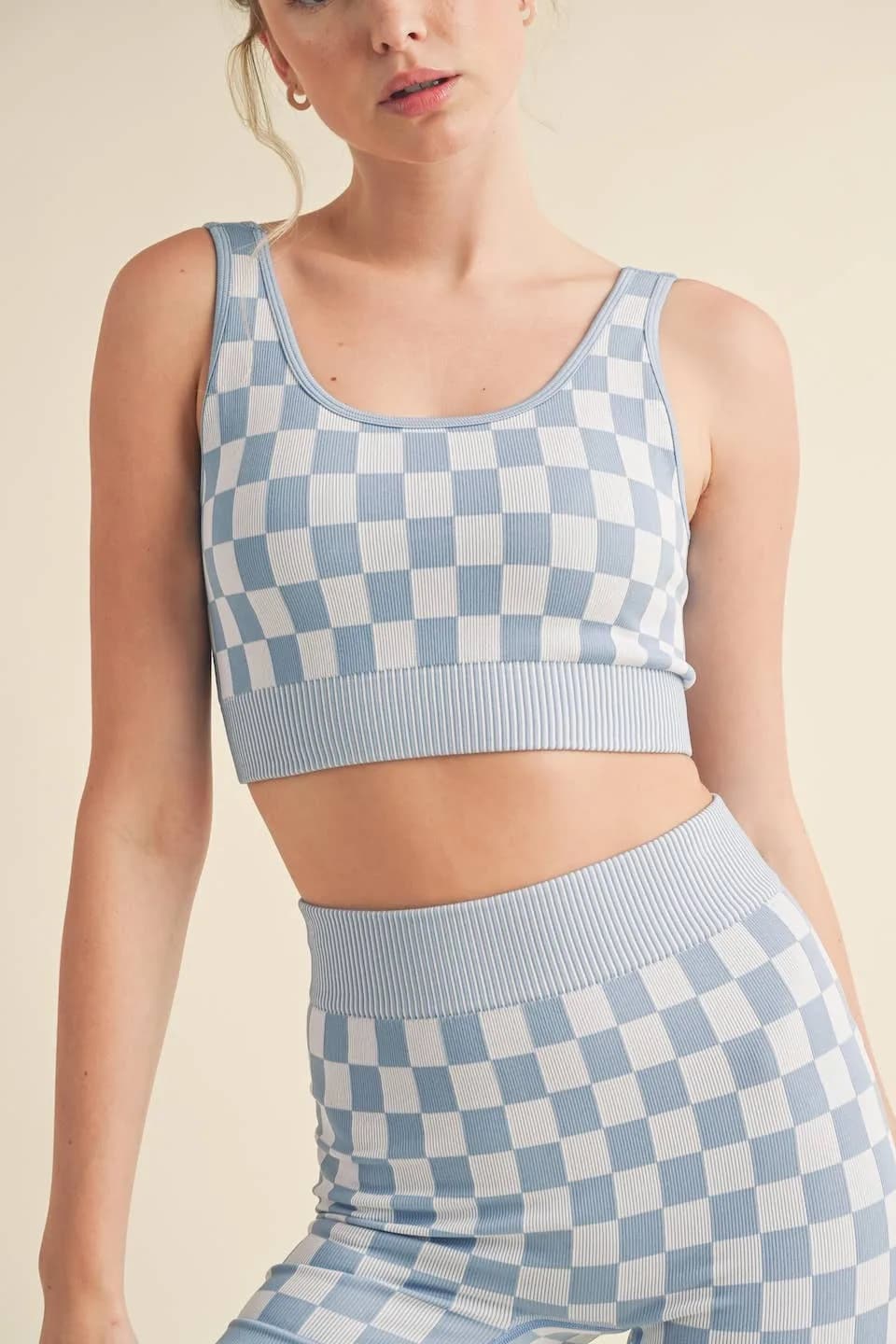 Checkmate Checkered Crop Two Piece Set by Kimberly C