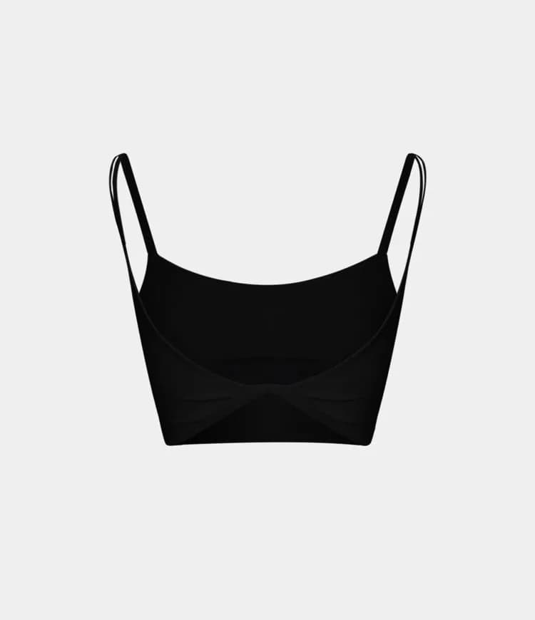 Double Straps Backless Twisted Cropped Yoga Tank Top Halara
