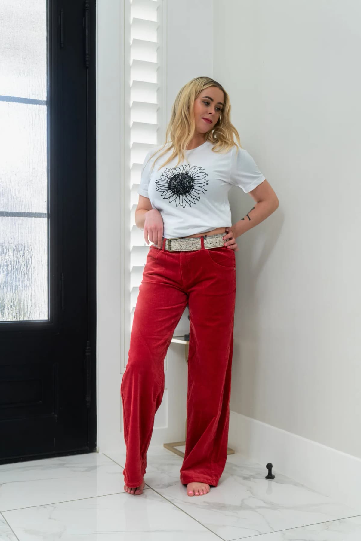 Sunflower Shirt Humm & Willow (White)