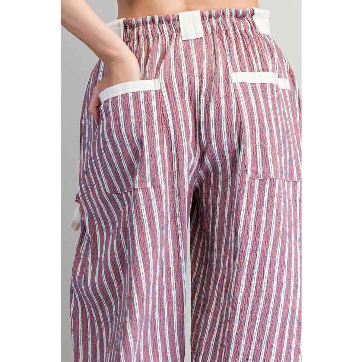 New* Cherry Striped Cargo Pants