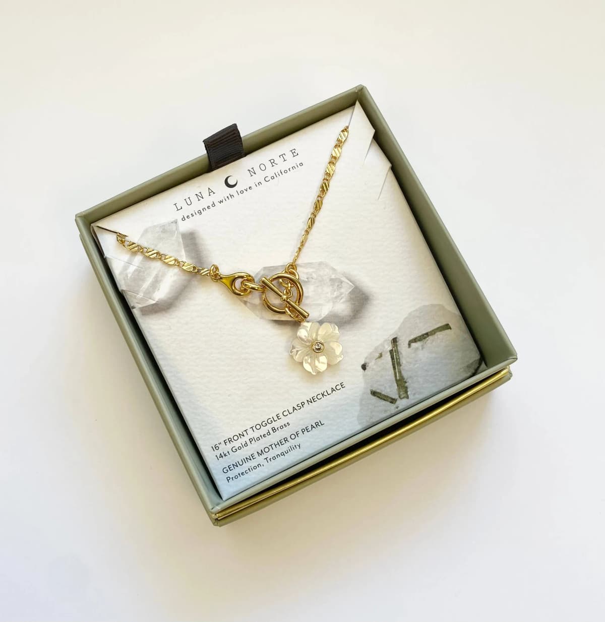 Luna Norte Tulum Flora Toggle Necklace