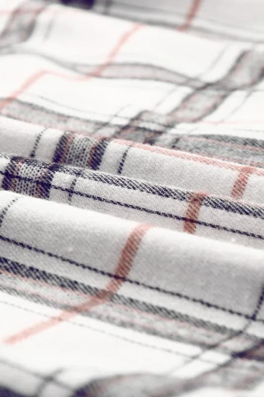 Plaid Side Slit Oversized Shacket