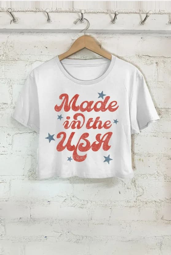 Made in the USA Crop T Shirt