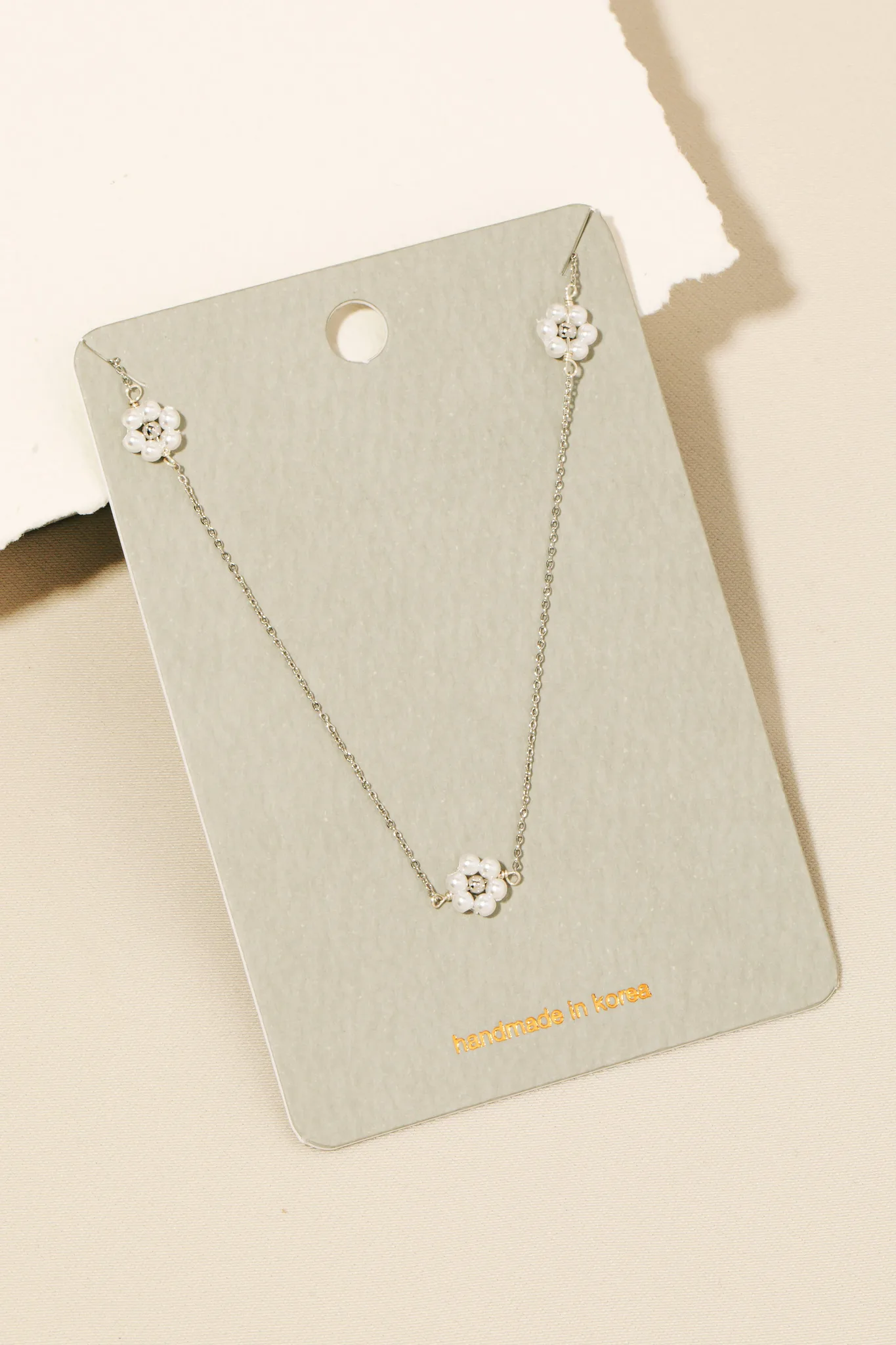 Dainty Beaded Flower Charm Necklace Anarchy Street