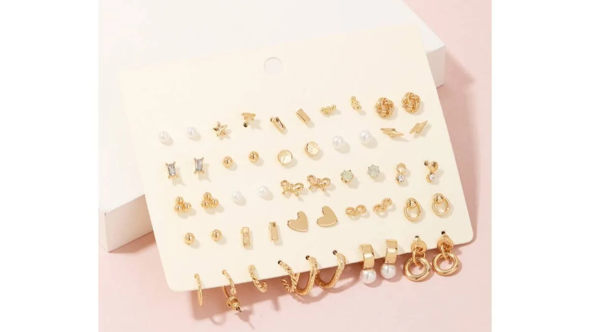 Assorted Metallic Stud Earrings Set Anarchy Street