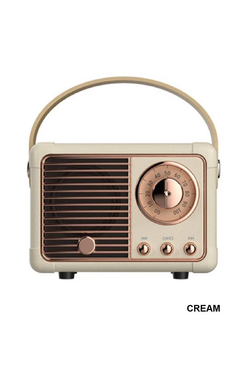 Retro Mini Wireless Bluetooth Speaker Vanilla Monkey (Cream)