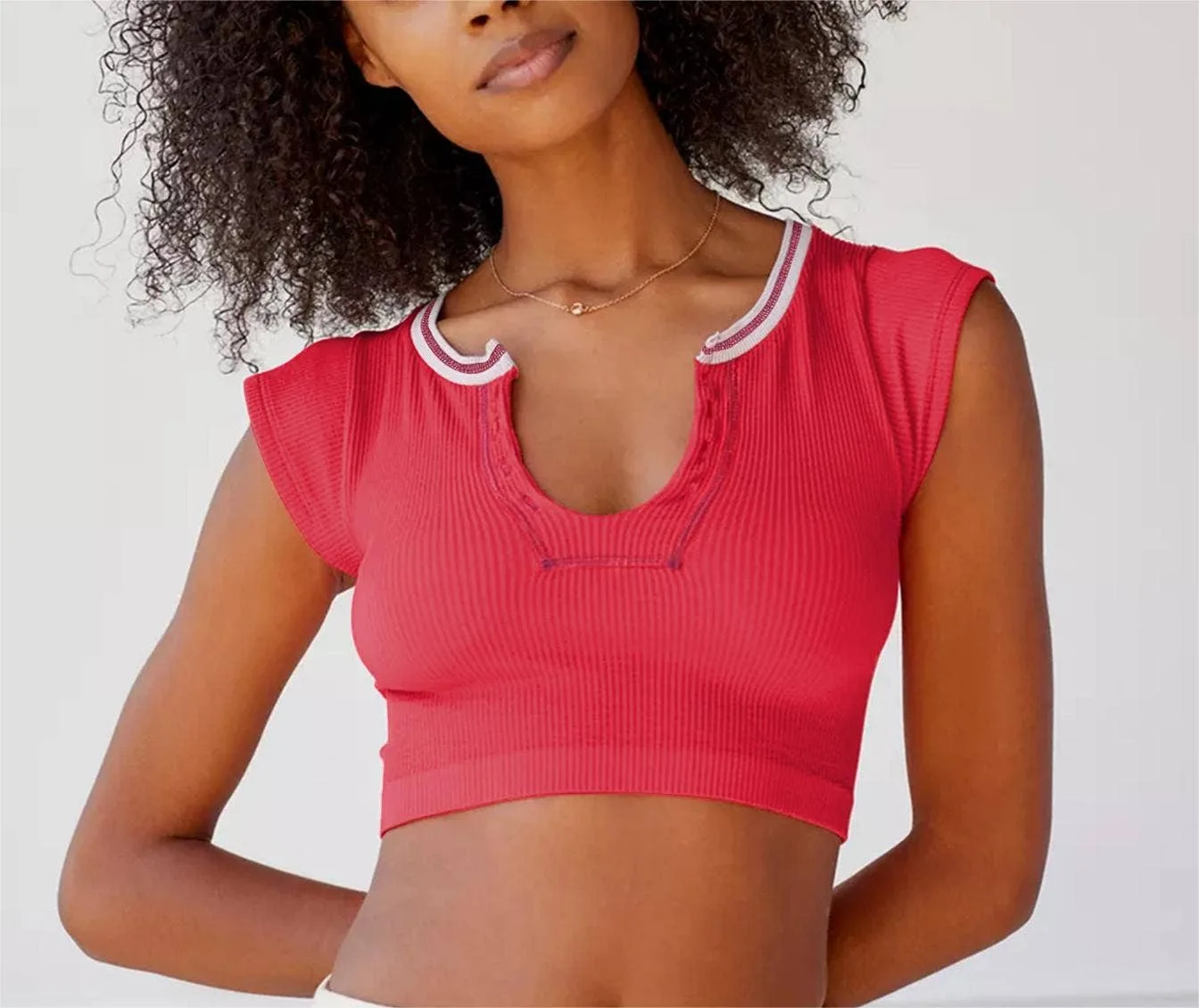 Slim Fit Sexy Top Knit Ribbed T Shirt Hiddenbrand