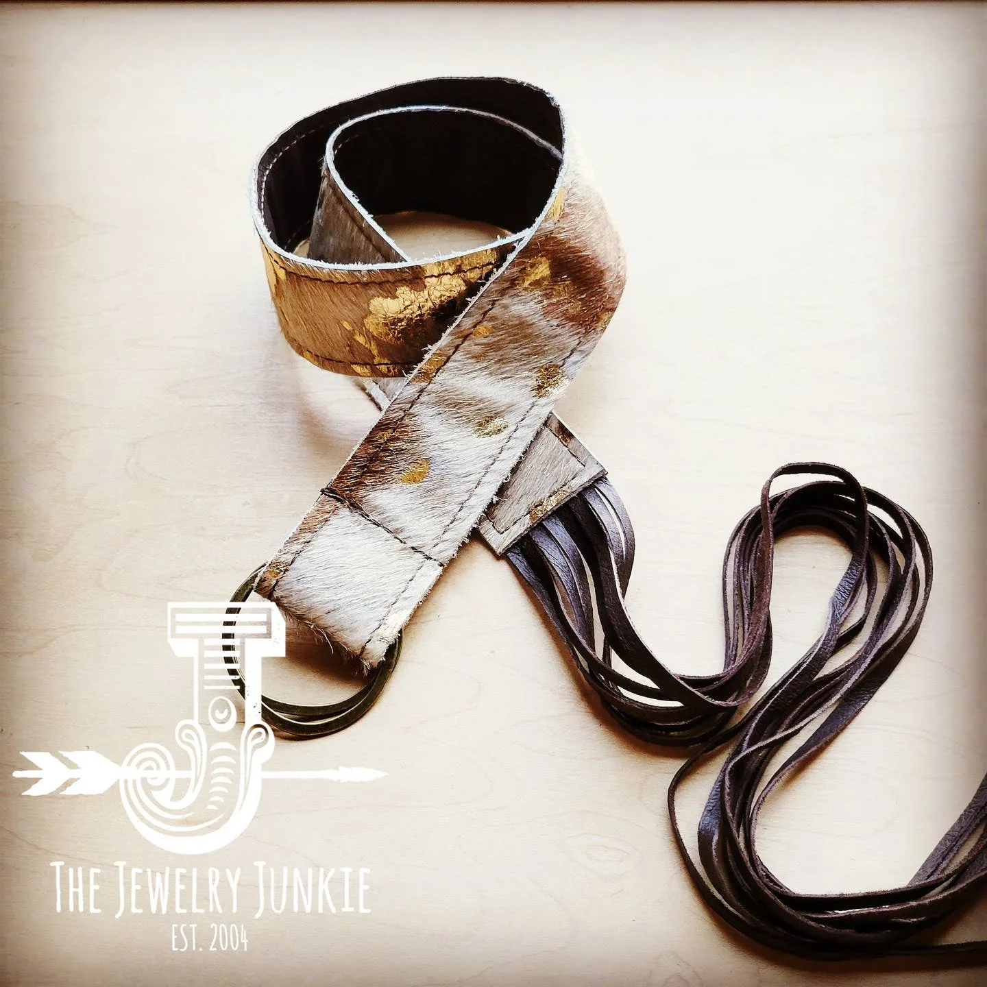 Genuine Leather Belt The Jewelry Junkie (Leather Fringe 36 Inches)