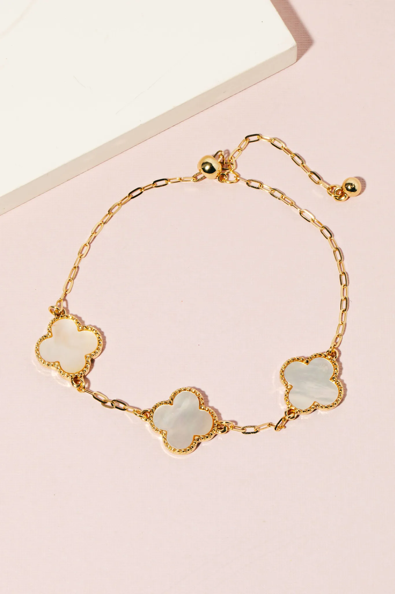 Triple Clover Charms Chain Bracelet Anarchy Street