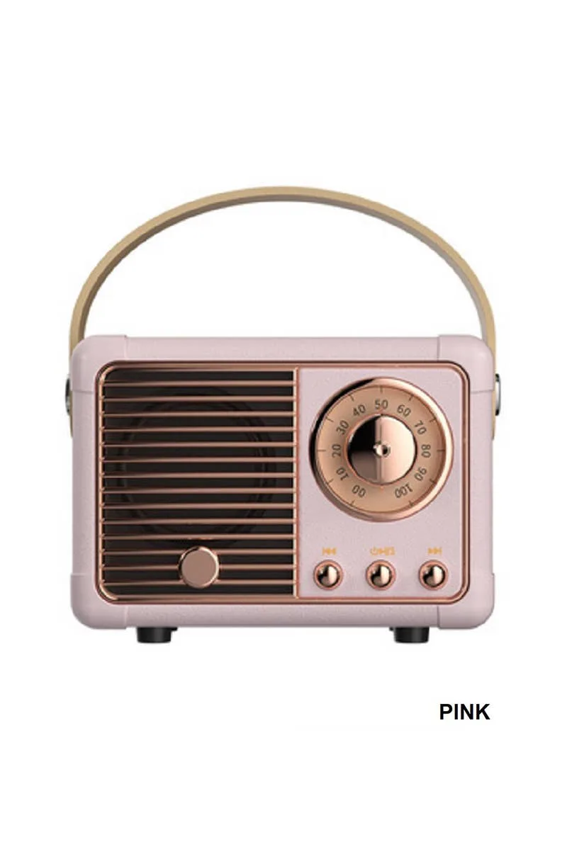 Retro Mini Wireless Bluetooth Speake Vanilla Monkey (Pink)