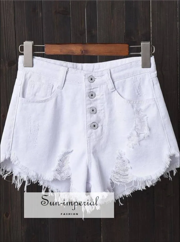 Denim Shorts Jeans White Shorts Vintage Sun Imperal