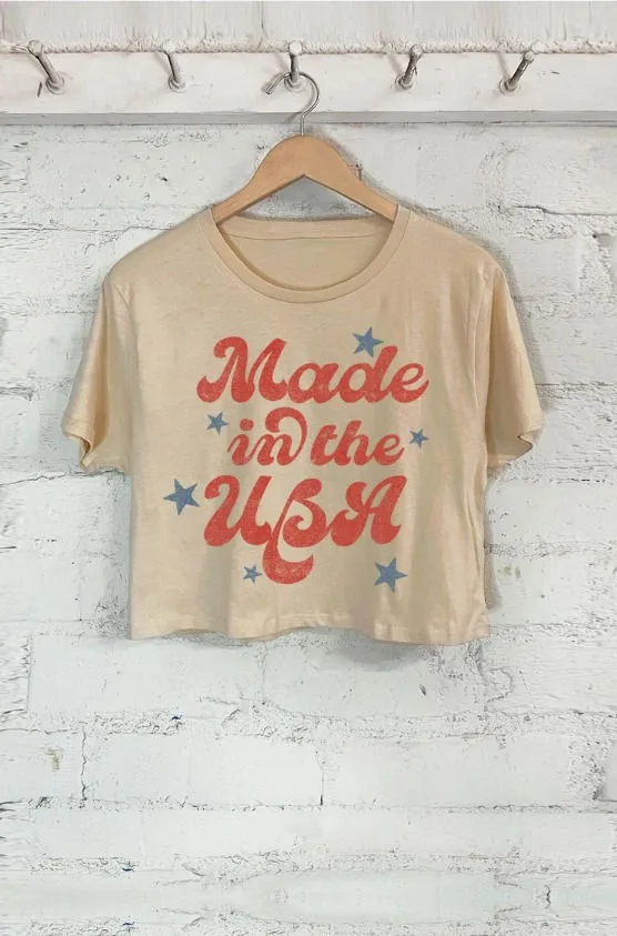 Made in the USA Crop T Shirt