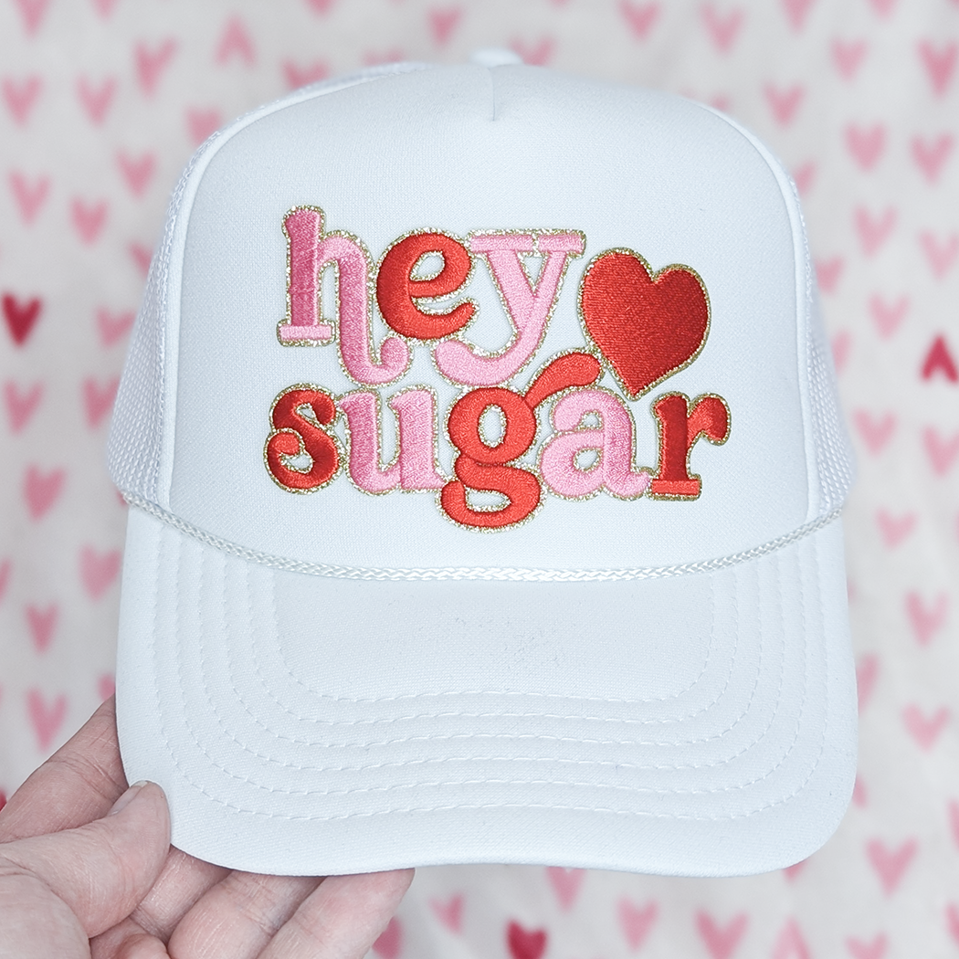 White Hey Sugar Trucker Hat