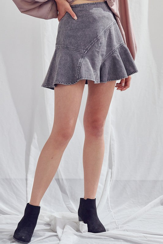 A-Line Skirt by Mustard Seed (Charcoal)