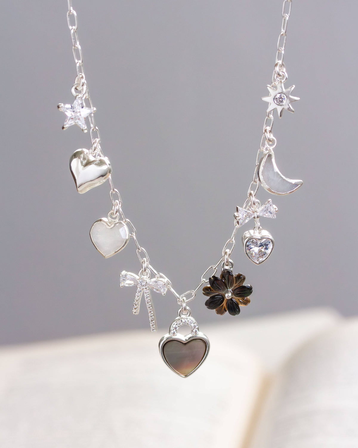 Luna Norte Forever Charm Necklace - Silver