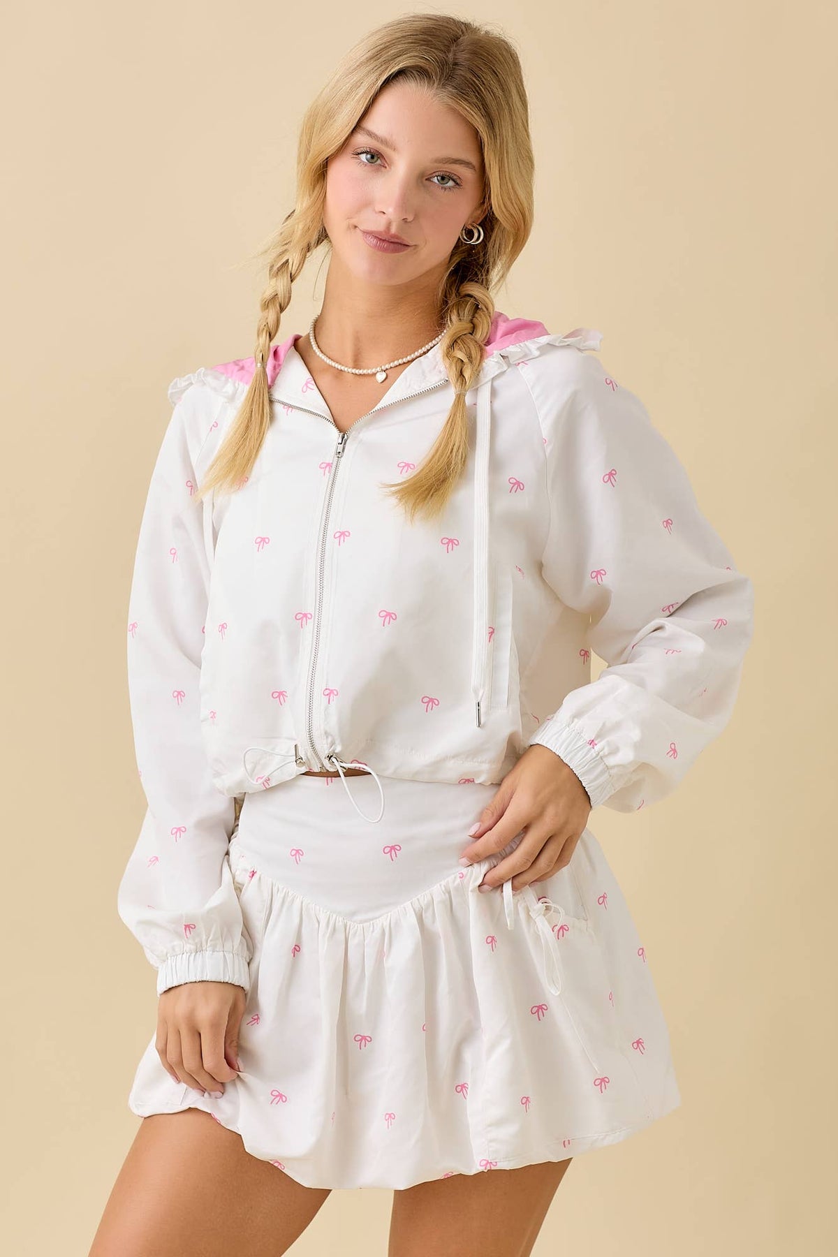 Windbreaker Jacket With Mini Skort