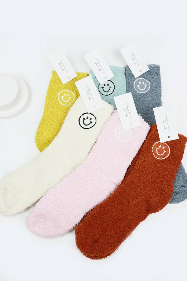 Plush Cozy Smile Socks