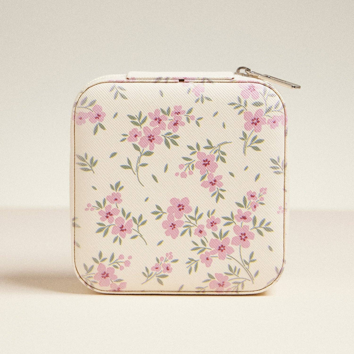Multi Color Flower Pattern Jewelry Box -Travel Size