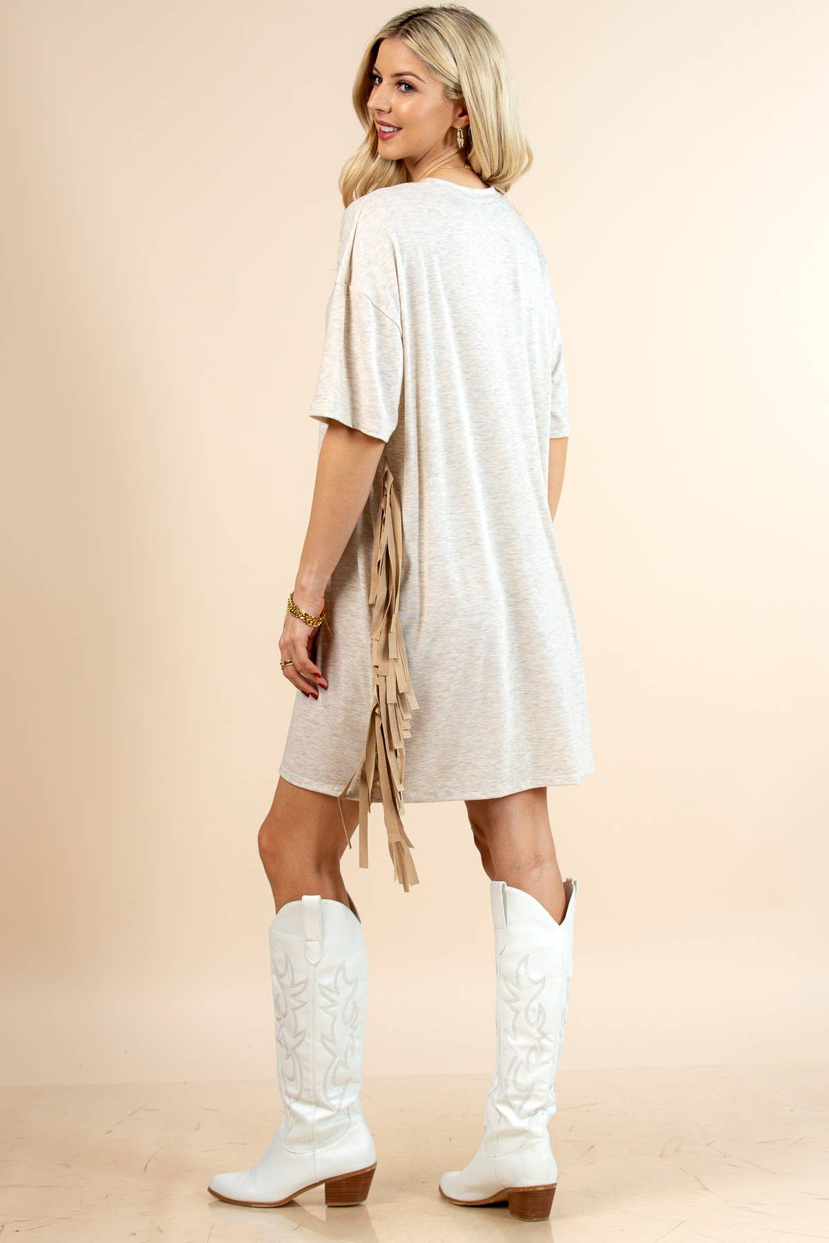 Kyona Go Wild Boots Print T Shirt Dress