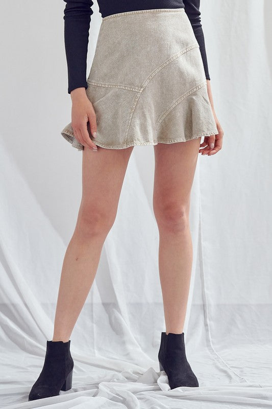 A-Line Skirt by Mustard Seed (Taupe)