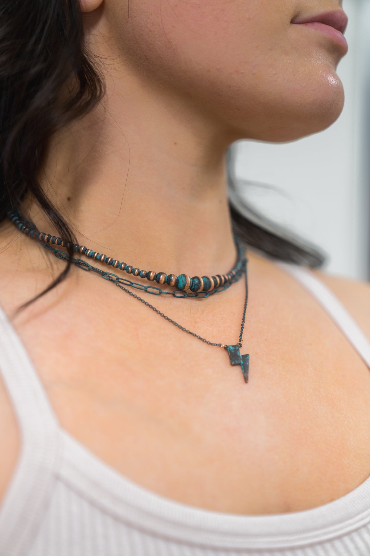 Layered Navajo Lightning Bolt Western Necklace- My Store