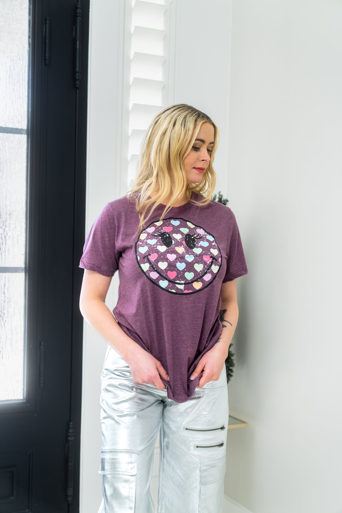 Retro Heart Smiley Face Shirt -The Shirt Company