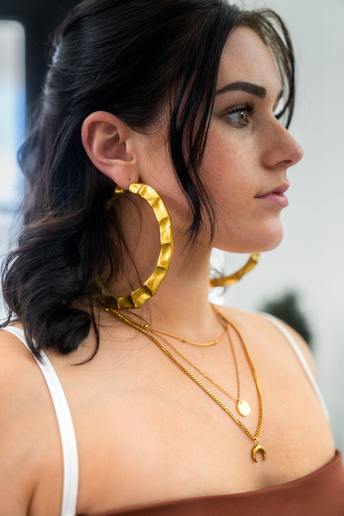 Round Bamboo Hoops, Oversized Hoop Earrings- It's All Culture Jewelry