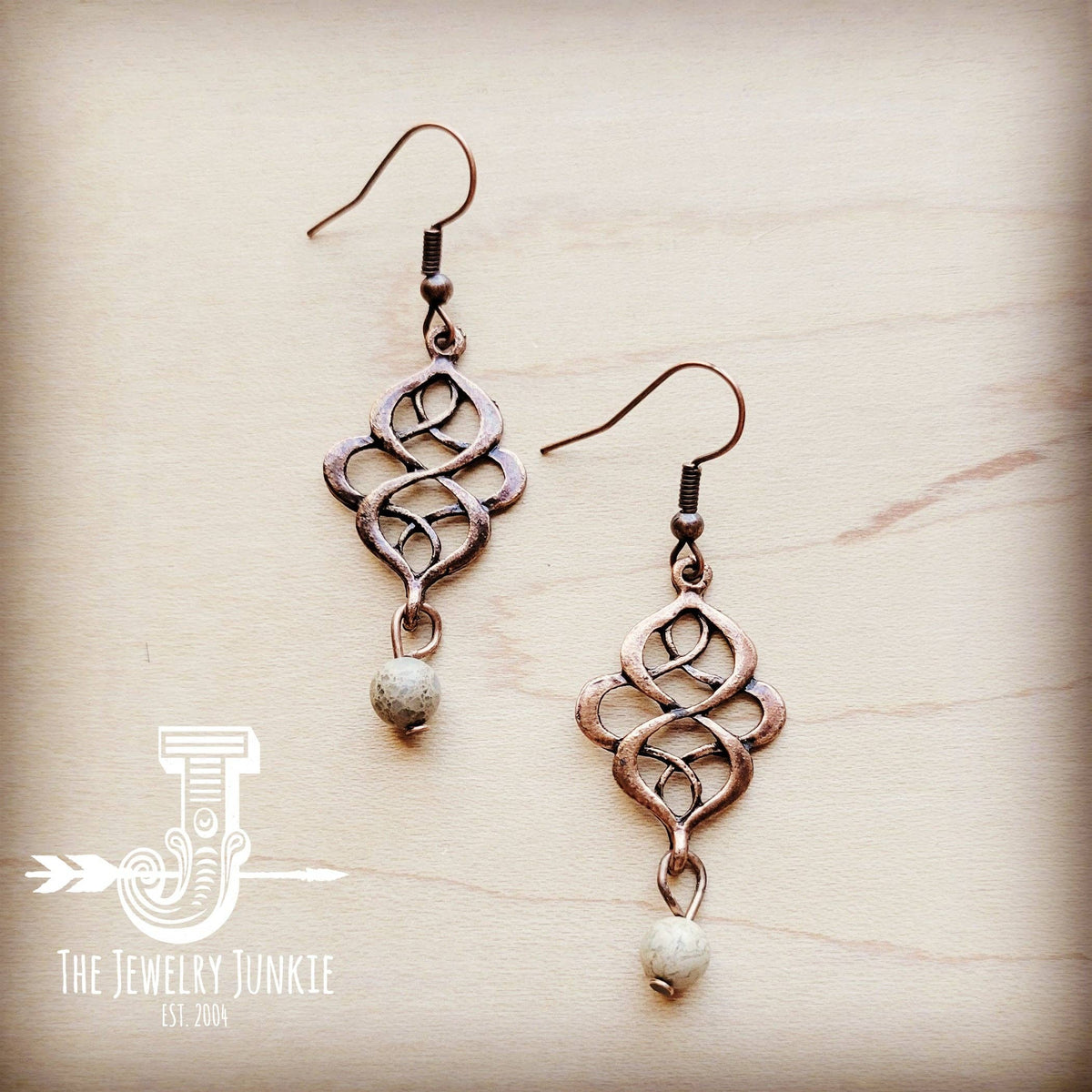 Aqua Terra Scroll Drop Earrings The Jewelry Junkie