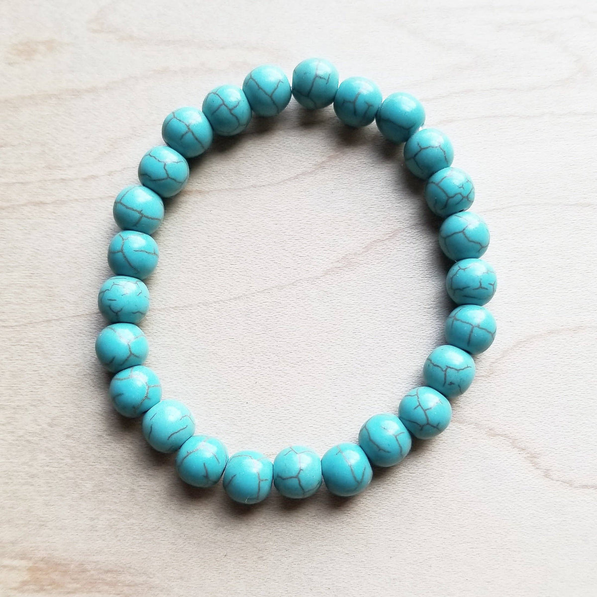 Bracelet Bar Blue Turquoise Stackable Beaded Bracelet