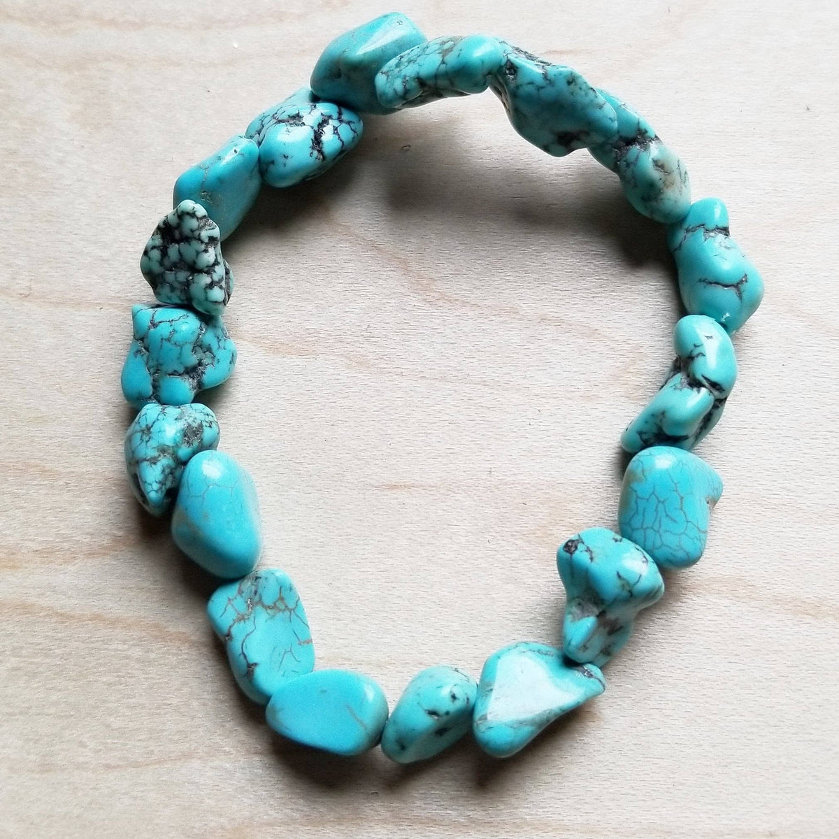 Chunky Turquoise Beaded Bracelet The Jewelry Junkie