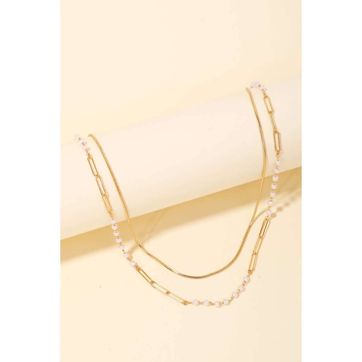 Double Chain Bead Layered Necklace-Anarchy Street