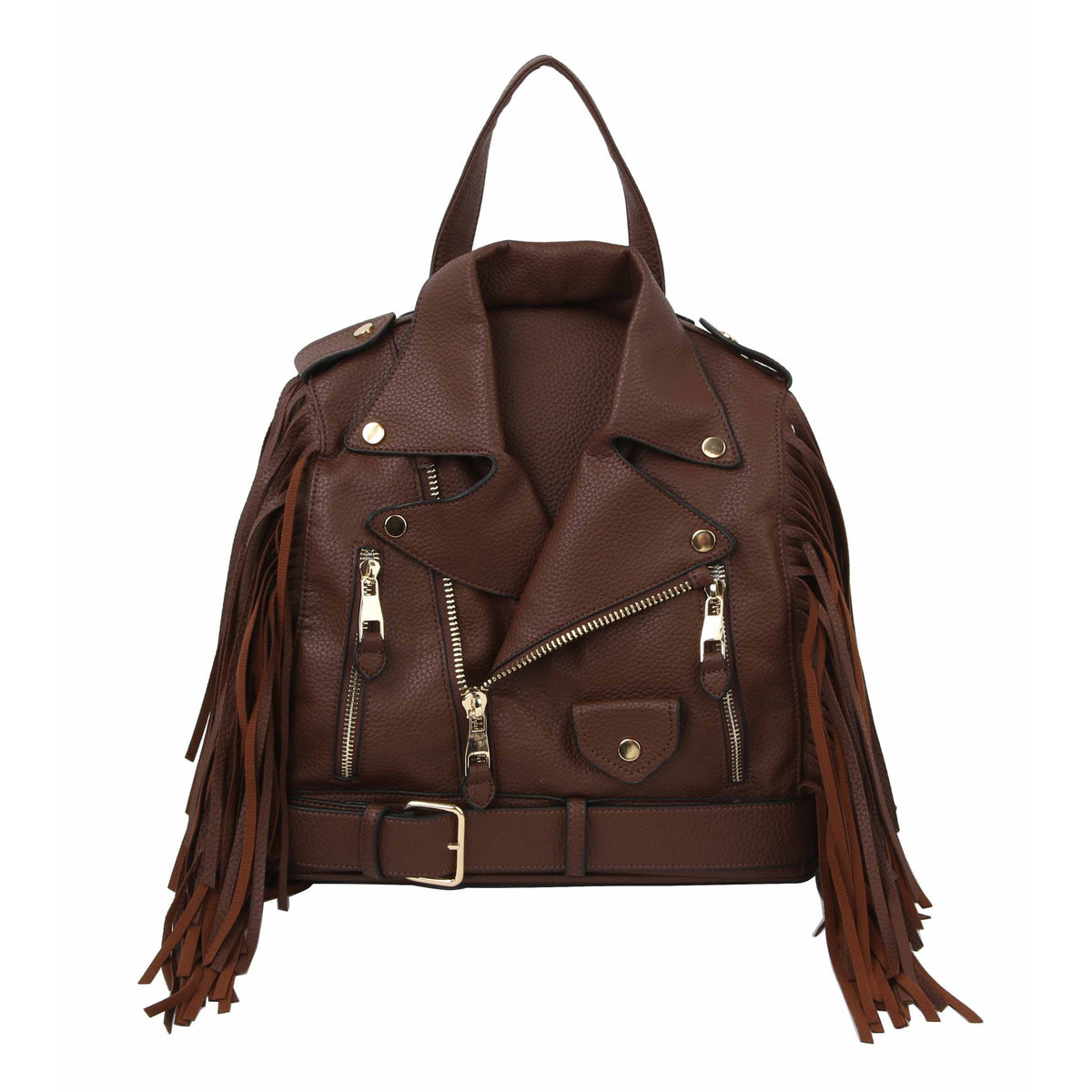 Fringe Motorcycle Jacket Backpack-Handbag Factory Corp