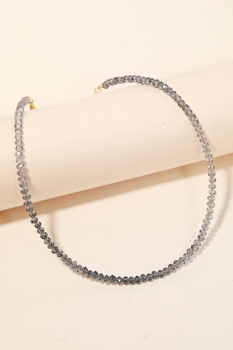 Glass Bead Chain Clasp Necklace-Anarchy Street