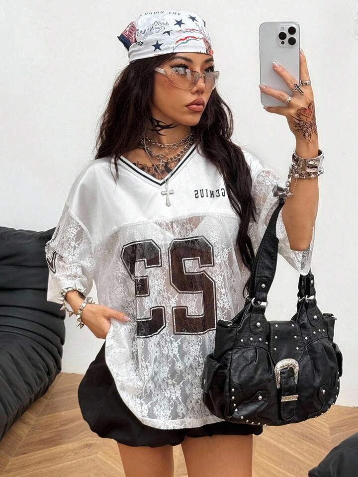 Genius 23 Lace Top Sexy Jersey – Love Stitches Boutique