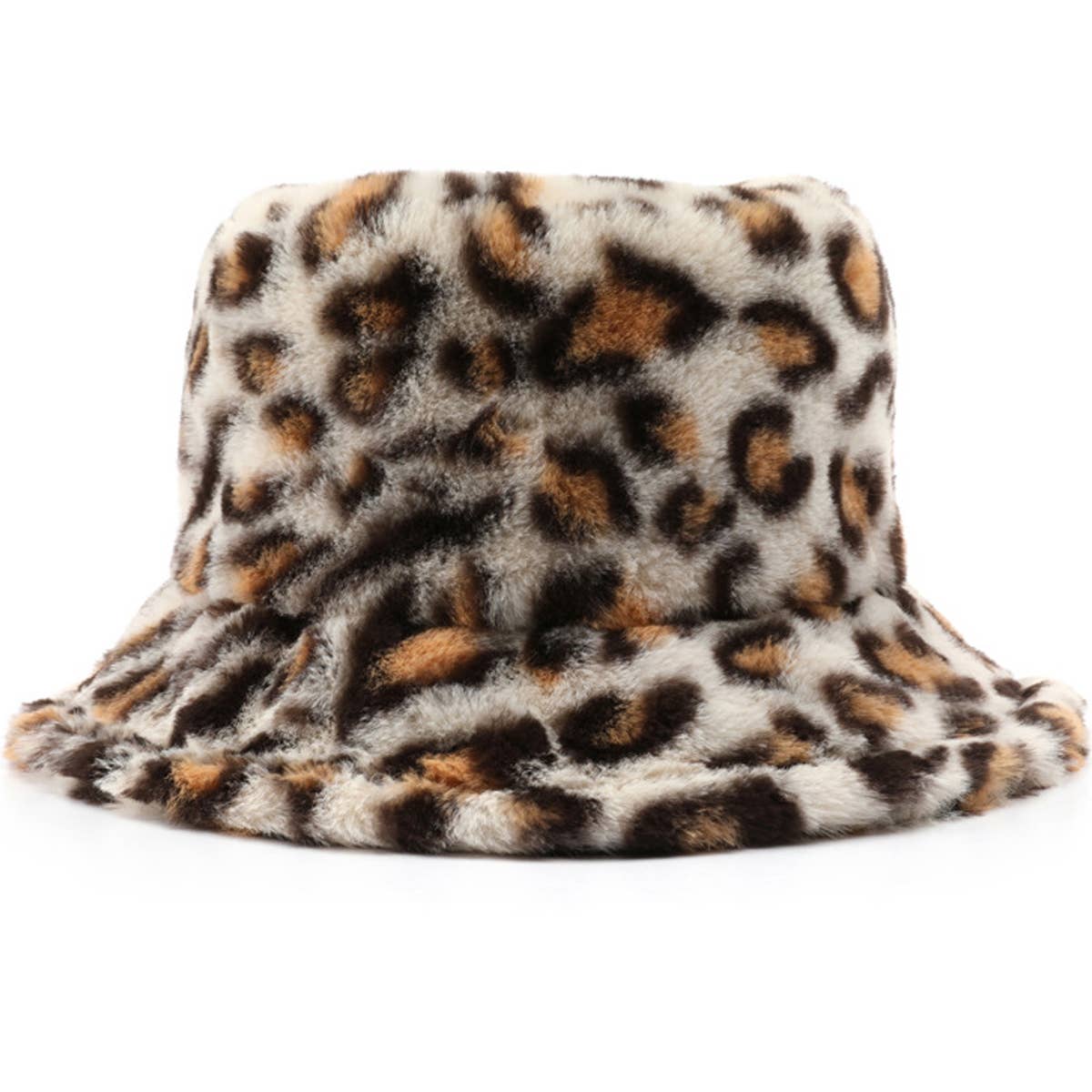 Leopard Print Bucket Hat (Beige)