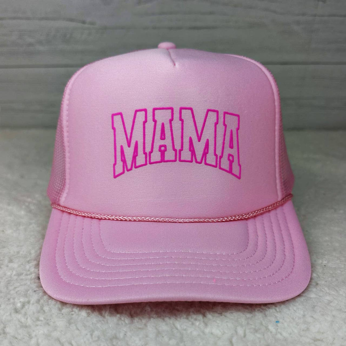 Mama Pink Puff Soft Pink Foam Trucker Hat- Trendy Tee Co.