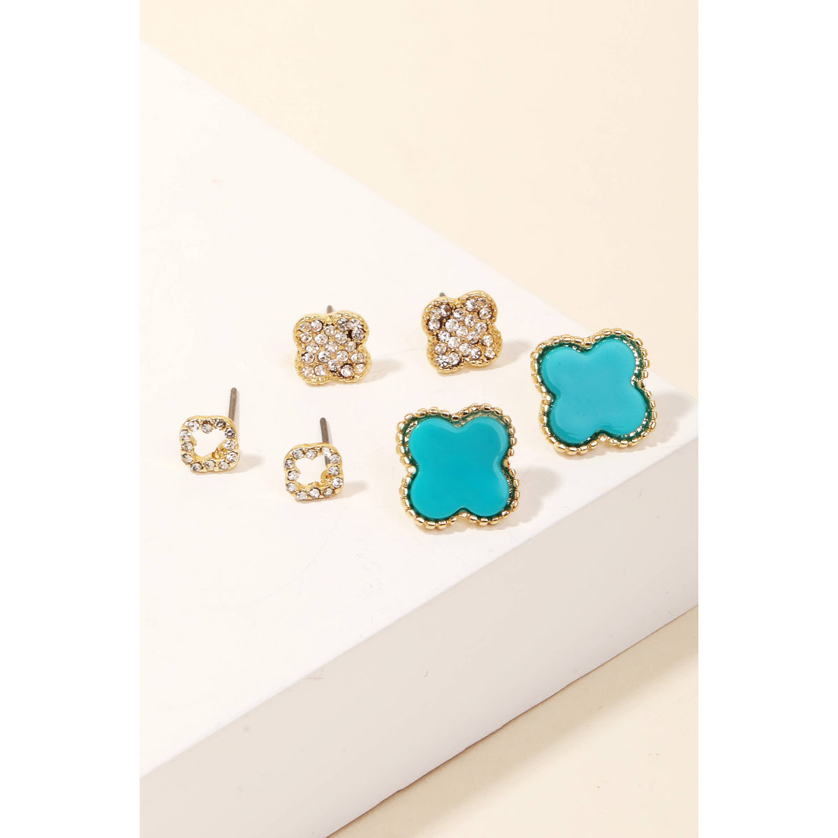 Mixed Clover Stud Earrings Set- Anarchy Street