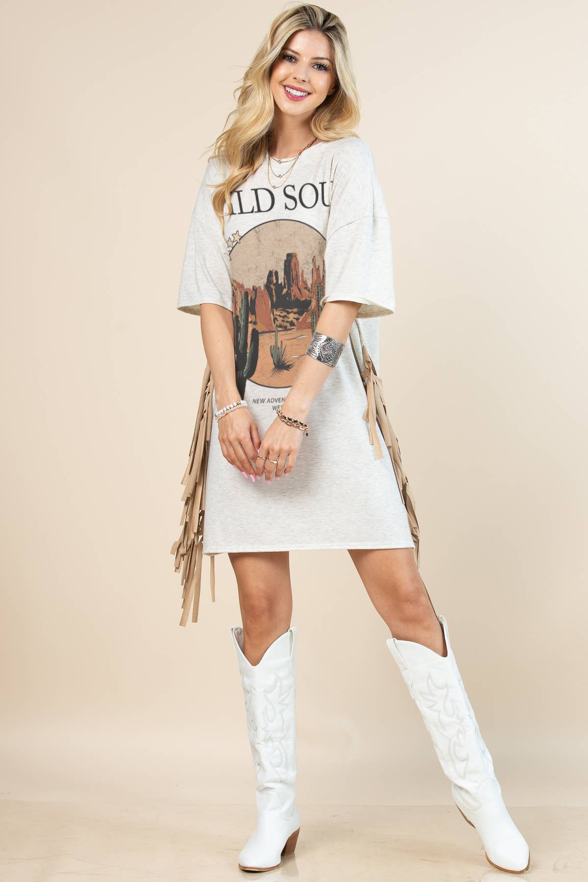 Gaia Western Wild Soul Print T Shirt Dress – Love Stitches Boutique