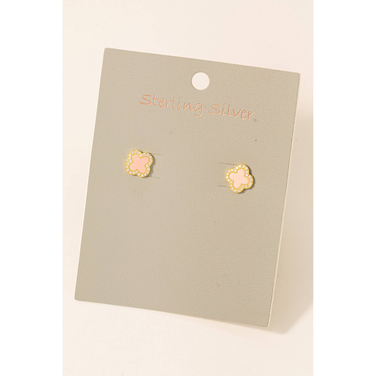 Sterling Silver Studded Clover Stud Earrings Anarchy Street