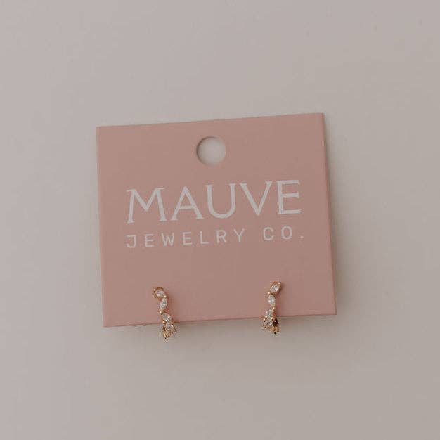 Iris Diamond Hoops Gold or Silver