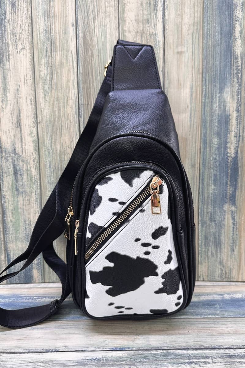 Cow Print Crossbody Sling bag - Desheng Enterprise