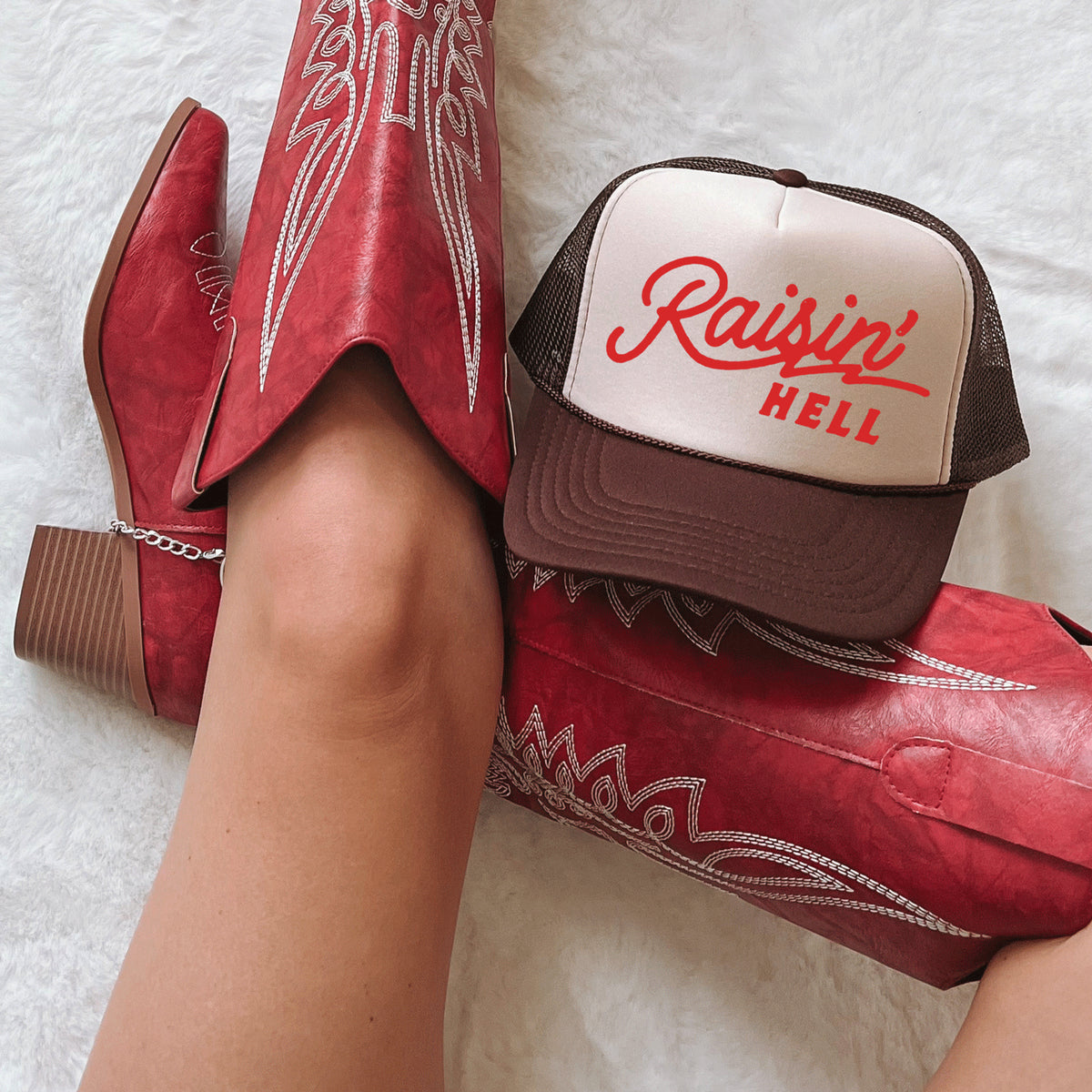 Raisin' Hell Trucker Hat