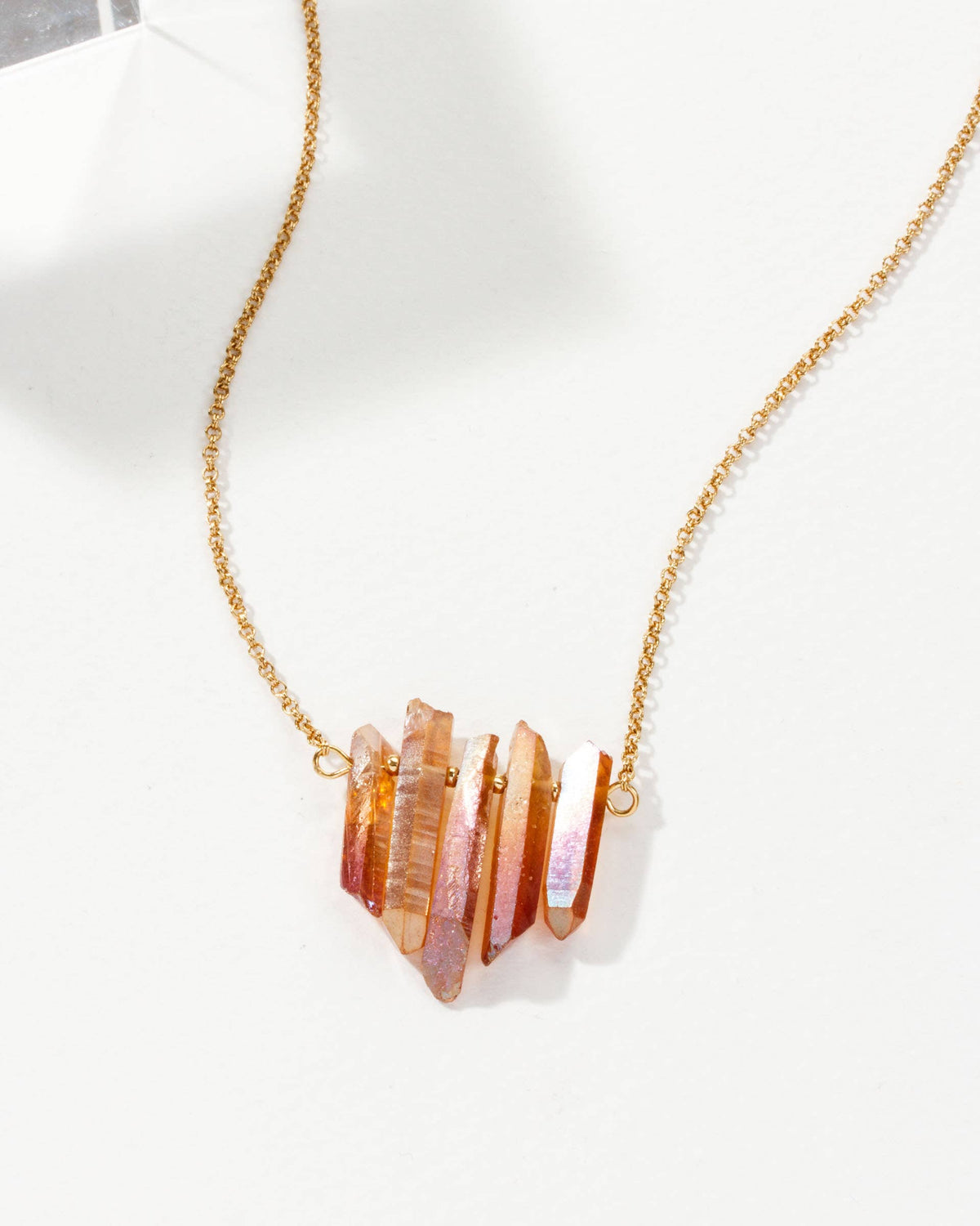 Luna Norte Rainy Day Necklace Peach Quartz