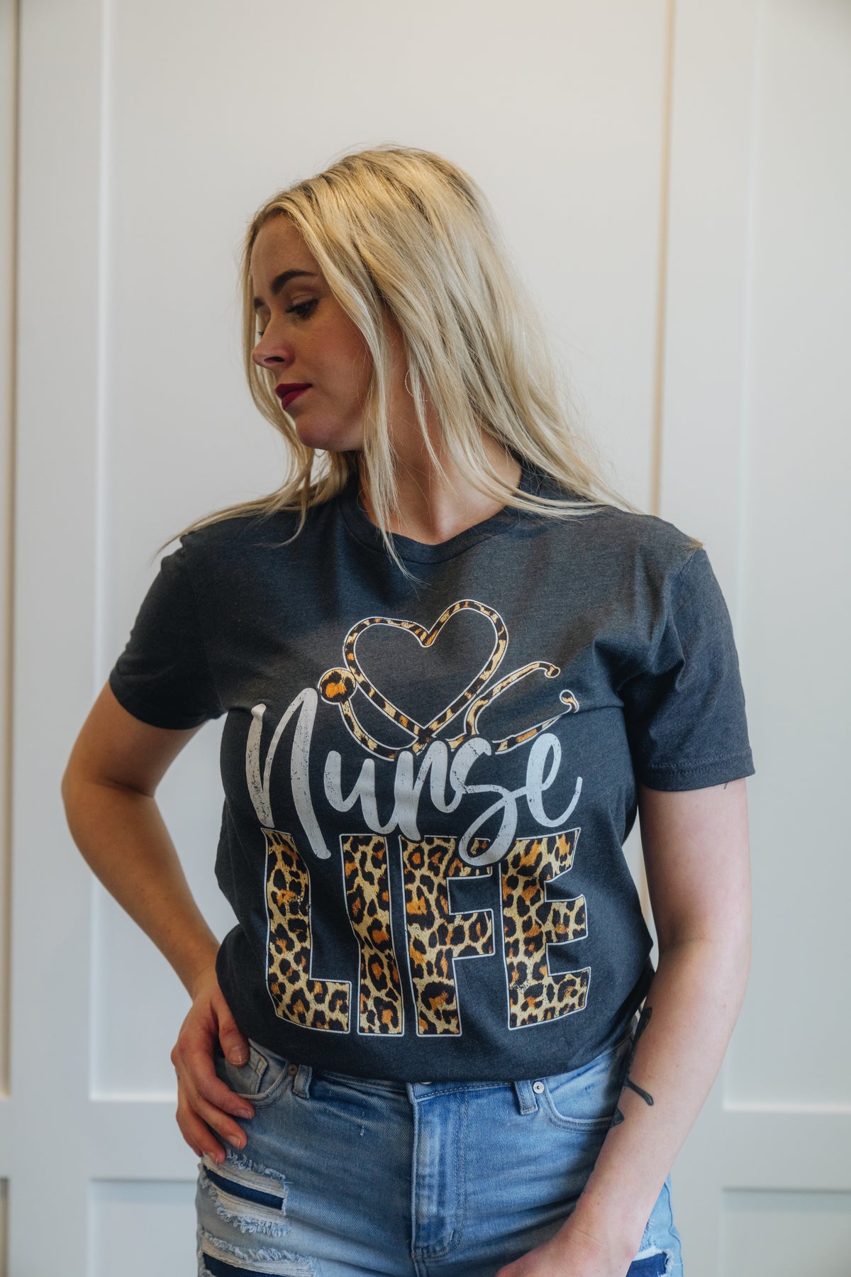 Leopard Nurse Life Shirt- My Store