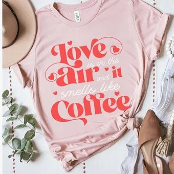 Love N Coffee Short Sleeve Graphic Tee- My Store