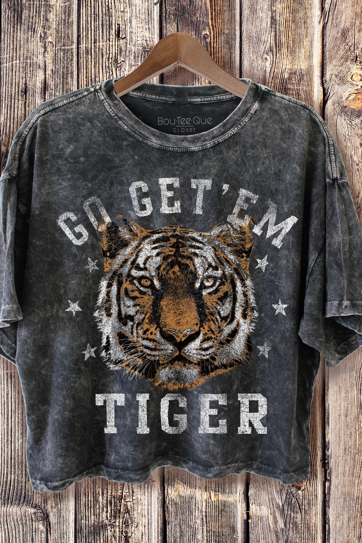 Tiger Go Get'em Mineral Wash Cropped Top Bouteeque Closet